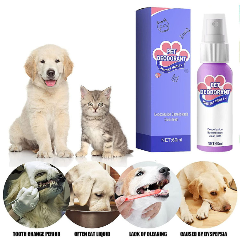 Spray oral, Spray nettoyant pour les dents pour chiens et chats, Nettoyant pour soins de soin de l’haleine pour [...]