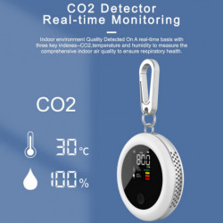 1 Set Temperature Monitor High Precision Carbon Dioxide Temperature Humidity Air Tester with Hook