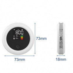 1 Set Temperature Monitor High Precision Carbon Dioxide Temperature Humidity Air Tester with Hook