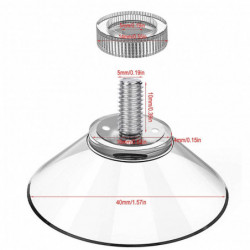Suction Cup 40mm, Suction Cups M5 Threads Stainless Steel, Suction Cupstransparent8 Pcs