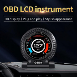 Car -Up Display OBD2 HUD Multi Meter Water Temperature LCD HUD Display OBD2 System Fuel Consumption