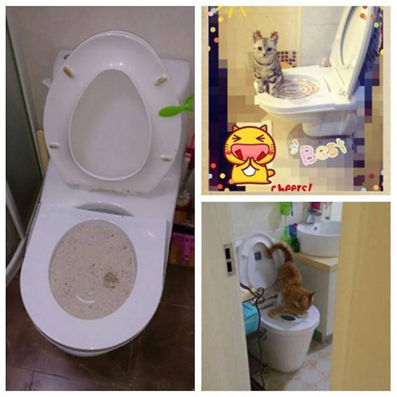 Pet Supplies Cat Mat Plastic Easy To Learn Cat Toilet Training Kit For Pet Train