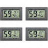 4pcs Black Mini Lcd Digital Thermometer Hygrometer Temperature Indoor Temperature Sensor