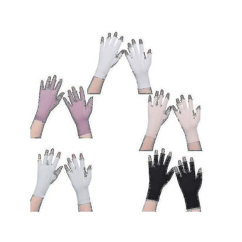 Women Gloves Summer Ladies Anti-uv Sunscreen Ice Silk Thin Mesh Breathable Driving