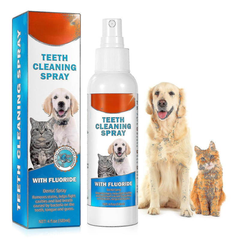Spray nettoyant pour les dents de pet pour chiens chats, spray déodorant oral pour animaux de compagnie Pet Clean [...]