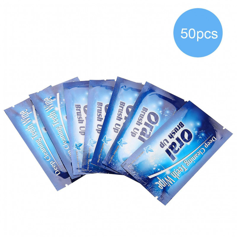 50pcs Essuie-dents Dentaire Nettoyer les dents Essuyer Chiffon Outil de nettoyage des dents pour le nettoyage en [...]