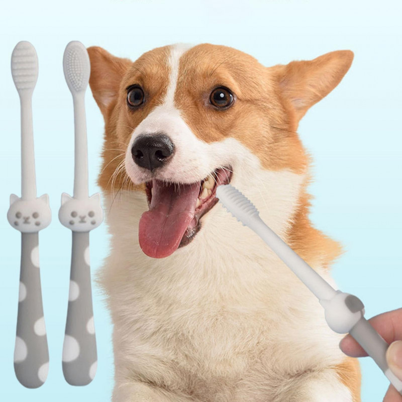 2pcs Cat Small Dog Toothbrush Kit Cat Dog Dental Care Soft Bristles Cartoon Shape Multi-functional Dental Cleaning [...]