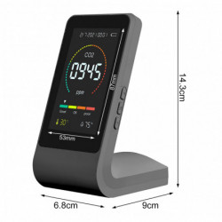 1 Set Air Quality Tester High Precision Anti-interference 3 In 1 Co2 Humidity Temperature Detector Home Supplies Mengxi