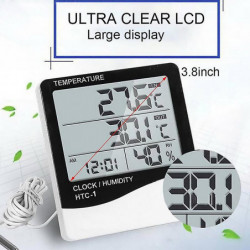 Temperature Gauge Easy To Control Multifunction White Incubators Reptile Temperature Meter For Office