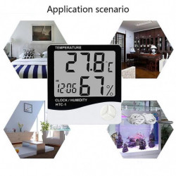 Temperature Gauge Easy To Control Multifunction White Incubators Reptile Temperature Meter For Office