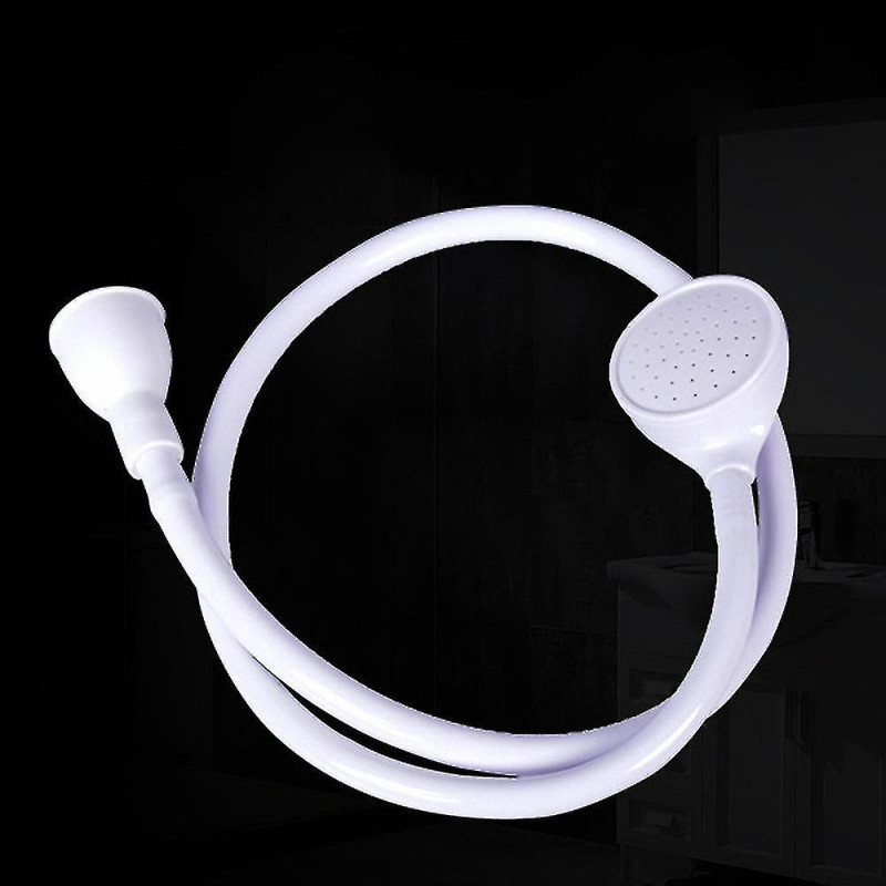 Single Wide Tap Bath Sink Shower Head Spray Hose Push On Mixer Hairdresser Pet