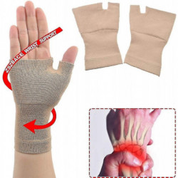 1paire de gants de compression contre l’arthrite Pouce Attelle de poignet Support (beige. L)