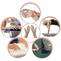 1paire de gants de compression contre l’arthrite Pouce Attelle de poignet Support (beige. L)