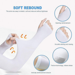 Sunrain 6 Coppie Uv Sun Protection Cooling Arm Sleeves - Upf 50 Arm