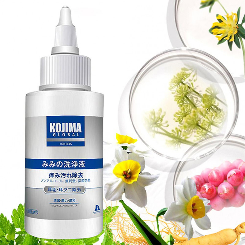 50ml For Dogs Cats Pet Ear Cleaner Portable Wax Removal Treatment Reduces Odors