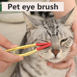 2Pcs Cat Dog Eye Cleaning Combs Tear Stain Removers Soft Flexible Reusable Cat Dog Eye Brushes Pet S