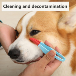 2Pcs Cat Dog Eye Cleaning Combs Tear Stain Removers Soft Flexible Reusable Cat Dog Eye Brushes Pet S