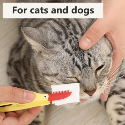 2Pcs Cat Dog Eye Cleaning Combs Tear Stain Removers Soft Flexible Reusable Cat Dog Eye Brushes Pet S