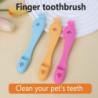 Pet Toothbrush Effective Teeth Cleaning Dog Finger Toothbrush Flexible Silicone Cat Toothbrush Pet S