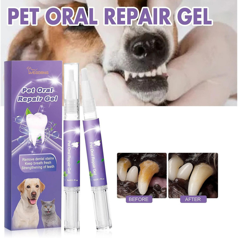20g Pet Oral Repair Gel Eliminate Bad Breath Whitening Toothpaste Natural Ingredient Pet Breath
