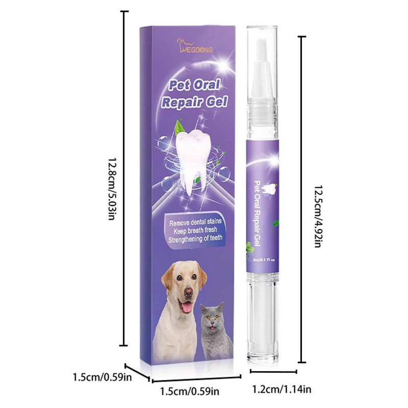20g Pet Oral Repair Gel Eliminate Bad Breath Whitening Toothpaste Natural Ingredient Pet Breath