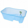 2x Plastic Reptile Terrapin Tortoise Turtle Tank Vivarium Feeding Box