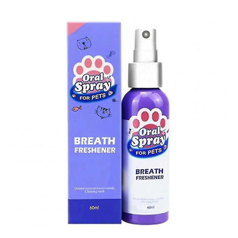 2pcs Pet Spray Dog Oral Care Bad Breath Teeth Cleaning Breath Freshener Plaque Remover