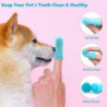 Brosse à dents à doigt de chien, brosse à dents 2pcs avec étui de rangement, nettoyage des dents de chien