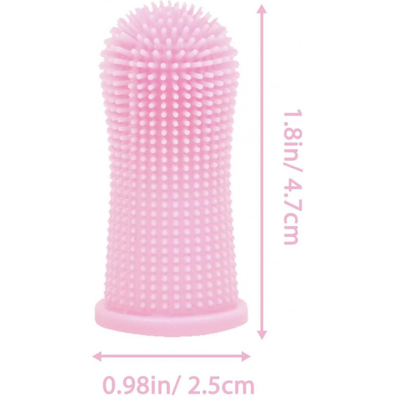 4 Pcs Dog Finger Toothbrush. Nontoxic Silicone Dog Toothbrush Finger 360full Gift
