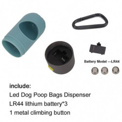 Pet dog poop bags dispenser led light waste bag dispenser fits for pet leash dog degradable poop bags set cleaning [...]