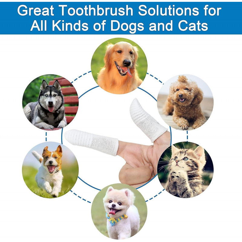 Dog Toothbrush Cat Toothbrushes-Fingers Toothbrushes for Dog Cats Teeth Cleaning, Washable&Comfortable&Durable, 1 [...]