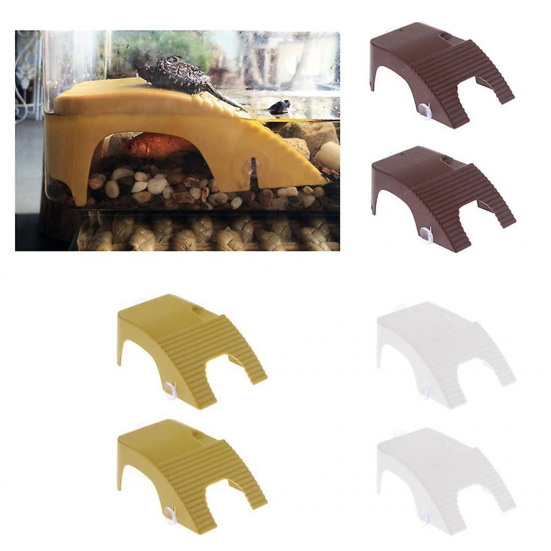 2pcs Suction Cup Turtle Basking Platform Adjustable Aquatic Tank Dock 1