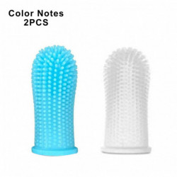 2pcs Teeth Cleaning For Dog Dental Care Remove Bad Breath Finger Toothbrush