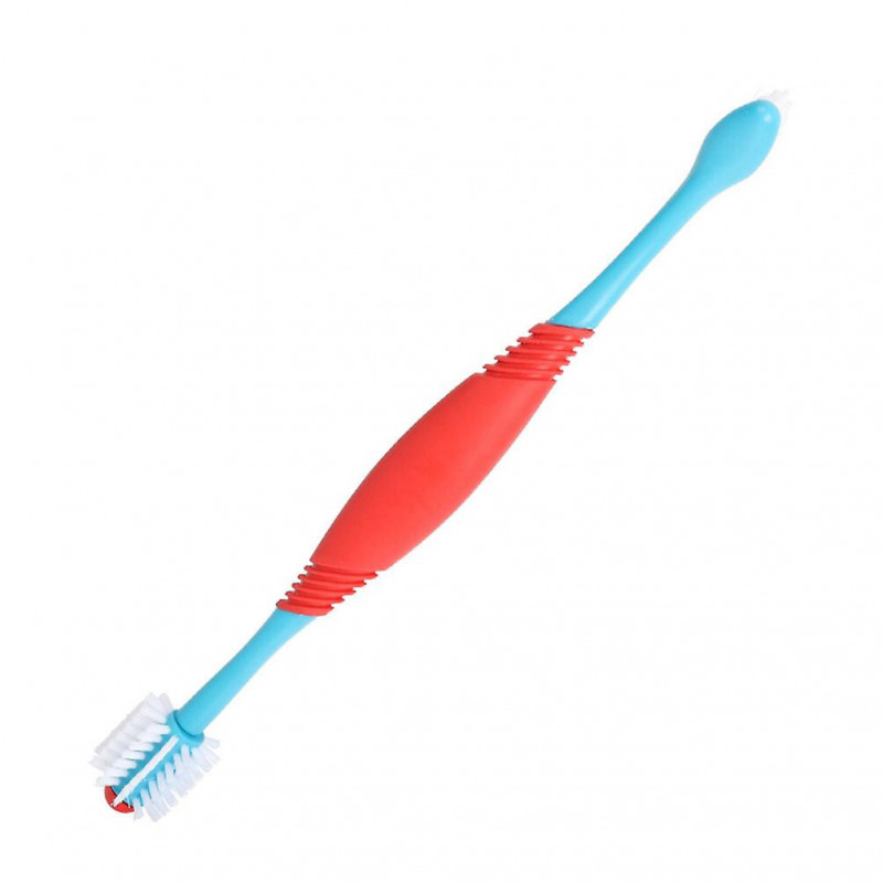 2pcs Small Head Pet Toothbrush Supple Dual-head Toothbrush Convenient Pet Toothbrush