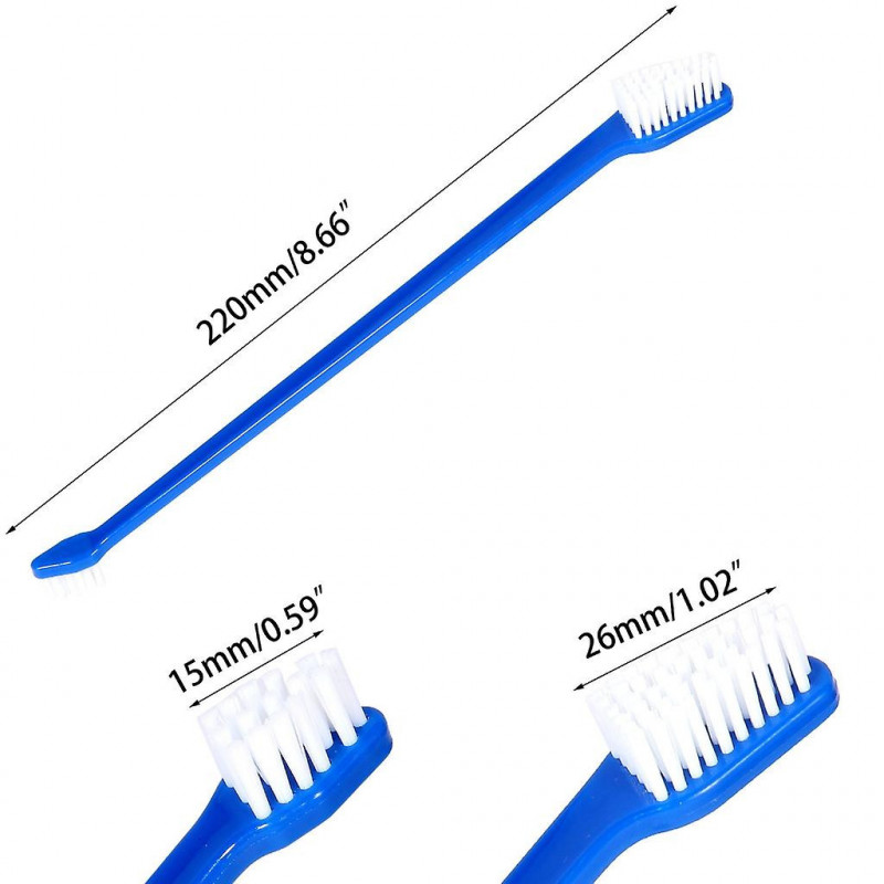 Brosse à dents pour chien de compagnie Brosse à dents souple Soins bucco-dentaires Fournitures de soins bucco- [...]