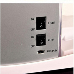 3xmini Usb Desktop Aquarium Lcd Display Fish Tank Clock Led Lamp Light White