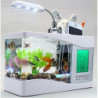 3xmini Usb Desktop Aquarium Lcd Display Fish Tank Clock Led Lamp Light White