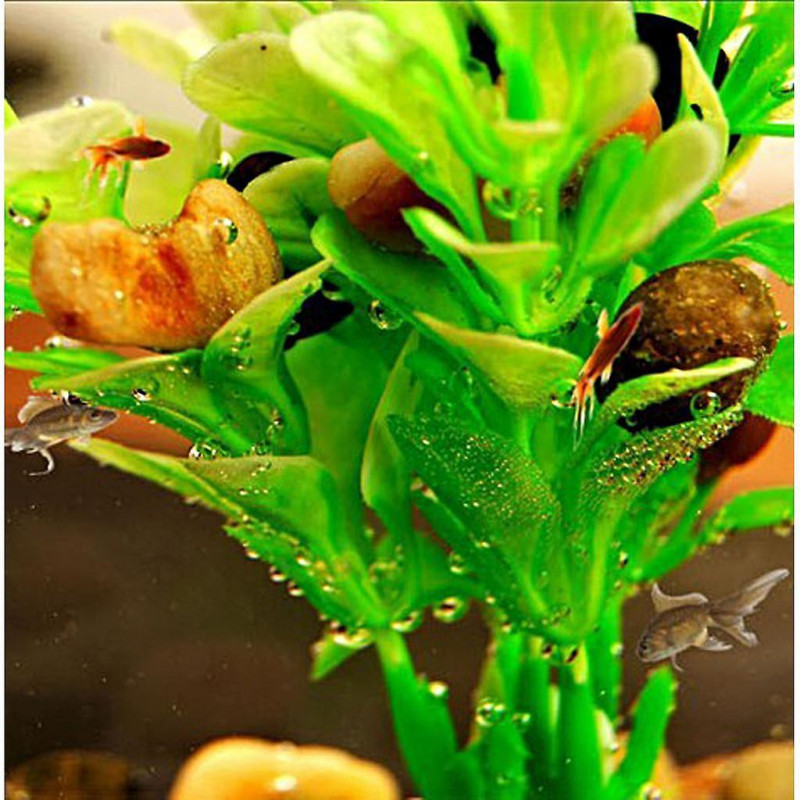 3xmini Usb Desktop Aquarium Lcd Display Fish Tank Clock Led Lamp Light White