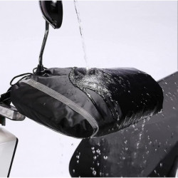 Gants de guidon de moto Manchons de vélo Coupe-vent Gants de cyclisme imperméables à l’eau Hiver Vélo chaud
