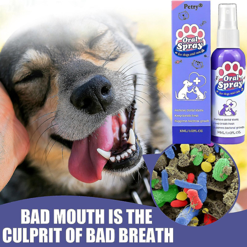 Dog Spray Oral Care Bad Breath Teeth Cleaning Breath Freshener Plaque Removing