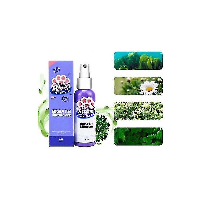 Pet Spray Dog Soins bucco-dentaires Mauvaise haleine Dents Nettoyage Haleine Assainisseur de plaque Détrait