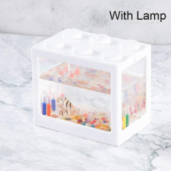 Mini aquarium avec aquarium de bureau léger Reptile Box Terrarium pour poissons insectes tortue Micro-paysage