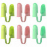 6pcs Cat Skin Friendly Teeth Cleaning Full Surrounded For Dog Finger Toothbrush