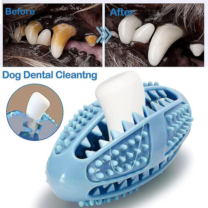 Bâton de brosse à dents pour chien, Soins dentaires, Nettoyage efficace des dents de chien Jouets à mâcher (bleu)