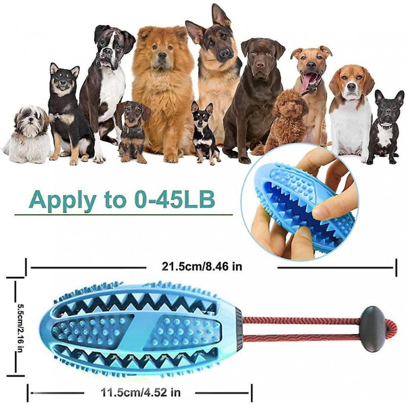 Bâton de brosse à dents pour chien, Soins dentaires, Nettoyage efficace des dents de chien Jouets à mâcher (bleu)