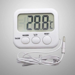Aquarium Thermometer Fish Tank Thermometer Probe Waterproof R-without Battery (white) (1pcs)