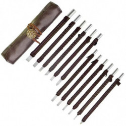 12 Pcs Outil De Sculpture En Pierre, Kit De Sculpture En Stéatite En Acier De Tungstène, Gravers Pour Le Métal [...]