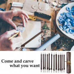12 Pcs Outil De Sculpture En Pierre, Kit De Sculpture En Stéatite En Acier De Tungstène, Gravers Pour Le Métal [...]