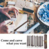 12 Pcs Outil De Sculpture En Pierre, Kit De Sculpture En Stéatite En Acier De Tungstène, Gravers Pour Le Métal [...]