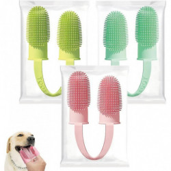 3pcs Dog Toothbrush, Finger Toothbrush Kit Pet Teeth Clean Breath Care For Dogs/cats Clean Tool Jb5-2